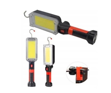 LAMPA ROBOCZA LATARKA WARSZTATOWA LED COB AKUMULATOR 700lm USB MAGNES +HAK