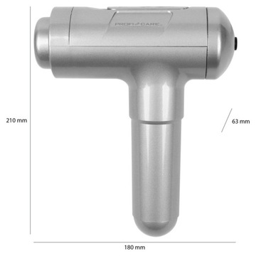 PISTOLET DO MASAŻU CIAŁA RĘCZNY GUN + 4 KOŃCÓWKI