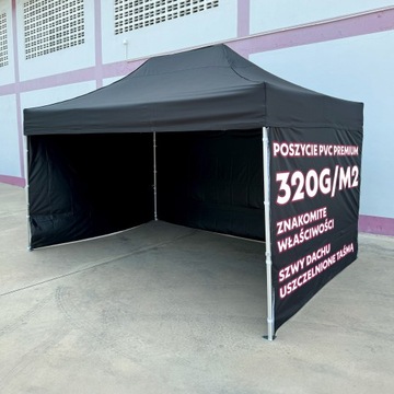 Namiot ekspresowy handlowy H45 3x4,5 PREMPVC 320G