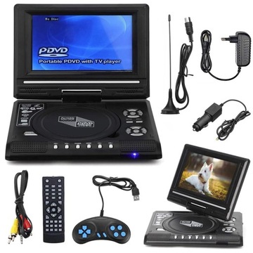 PRZENOŚNY ODTWARZACZ DVD Z TV/FM/USB 7,8