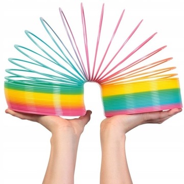 Magiczna tęczowa SPRĘŻYNA 15cm średnicy GIGANTyczn