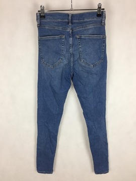 Topshop skinny highwaist jeansy dziury 28/32 *PWS106*