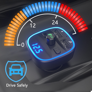 FM-передатчик с Bluetooth 5.0, мини-разъемом USB-A/USB-C PD/QC/PPS