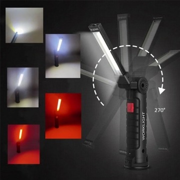 ФОНАРЬ ДЛЯ МАСТЕРСКОЙ С МАГНИТОМ USB 5в1 ДЛЯ МАСТЕРСКОЙ, светодиод до 1200 мАч