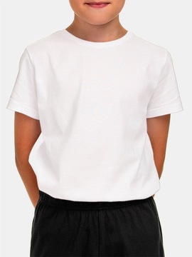 CHŁOPIĘCA KOSZULKA T-SHIRT WF BAWEŁNA biała 146