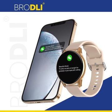 SmartWatch Женские круглые Golden Smart Watch 4 бары