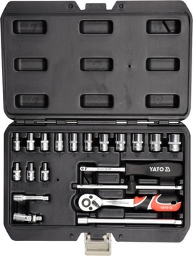 НАБОР ТОРЦЕВЫХ КЛЮЧЕЙ С ТРЕЩОТКОЙ 1/4 YATO 20 шт.