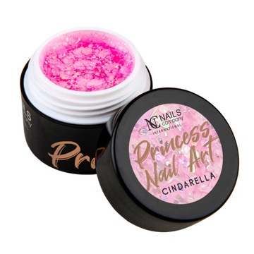 NC Żel Do Zdobień Paznokci Różowe Drobinki Princess Nail Art Gel Cindarella