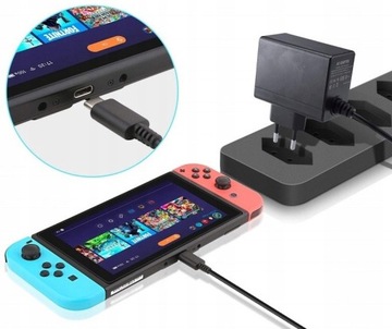 Зарядное устройство для питания для Nintendo Switch Lite AC USB 2.6A консоли тип-C