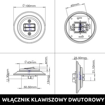 КЕРАМИЧЕСКИЙ ДВУХСТОРОННИЙ ПЕРЕКЛЮЧАТЕЛЬ РЕТРО LOFT ДЛЯ СКРЫТОГО МОНТАЖА