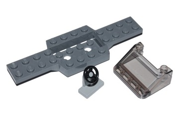 F*LEGO AUTO PODWOZIE 52036 + SZYBA 57783 + KIEROWNICA 3829c01, NOWE