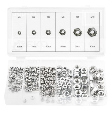 МЕТРИЧЕСКАЯ ГАЙКА ИЗ НЕРЖ. НЕРЖ. ГАЙКА M3-M10 300 EL.