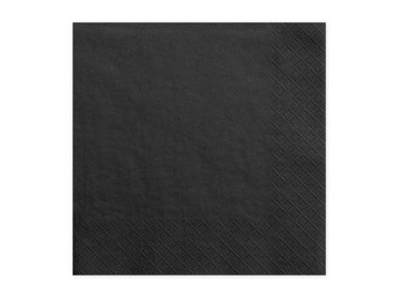 Serwetki papierowe czarne 33x33cm 20szt