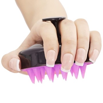 Силиконовая щетка для волос Black Pink, массажер, пилинг, средство для мытья головы.