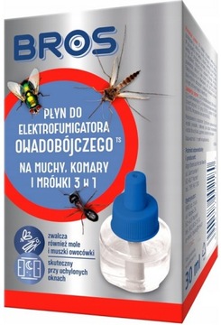 Bros PŁYN zapas DO ELEKTRO na MUCHY KOMARY MRÓWKI 3w1