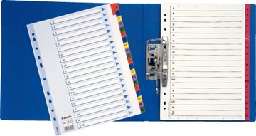 PRZEKŁADKI KARTONOWE ESSELTE MYLAR A-Z ALFABET x2