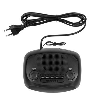 Radiobudzik Kruger&Matz pamięć 20 stacji podwójny budzik drzemka timer