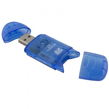 CZYTNIK TITANUM USB KART SD/MMC/SDHC PENDRIVE BLUE