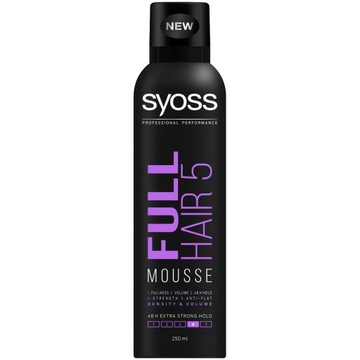 Syoss Full Hair 5 Mousse pianka do włosów 250ml