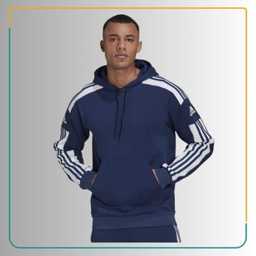 Bluza Męska Adidas Dresowa Kangurka Ciepła Z Ocieplaczem Squadra 21 r. XL