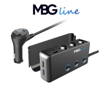 Разветвитель прикуривателя 4xUSB QC PD 12-24V MBG line HC67C ЗАРЯДНОЕ УСТРОЙСТВО