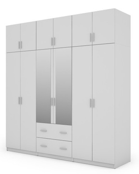 Szafa 222/230 Biel z 2 lustrami