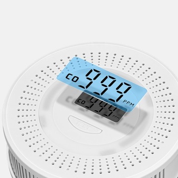 ДЕТЕКТОР: ДАТЧИК УГАРНОГО ГАЗА, CO2 И ДЫМОВОГО ГАЗА, СИГНАЛИЗАЦИЯ 90 ДБ, 3x AA, ЖК-дисплей