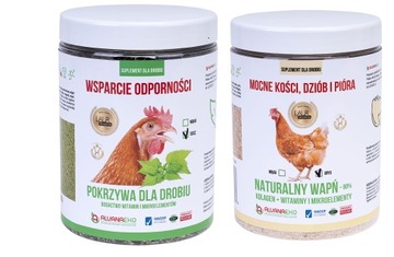 Wapń wapno organiczne naturalne dla kur Zestaw