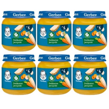 Gerber Delikatne jarzynki po 4 miesiącu 6x125g