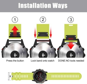 LIME Garmin FENIX 7X Сапфировый ремешок с солнечной батареей