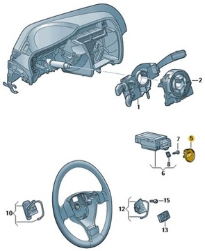 ПРОБКА КРЫШКИ ЗАМКА ЗАЖИГАНИЯ VW PASSAT B7 CC ОРИГИНАЛ