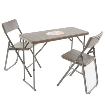 47738 ZESTAW CATERINGOWY 2 KRZESŁA + 1 STÓŁ WENGE