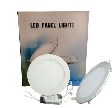 Panel LED. PLAFON 12W. Oprawa sufitowa.Podtynkowy