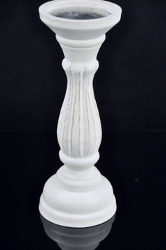 БЕЛО-КОРИЧНЕВЫЙ ДЕРЕВЯННЫЙ ПОДСВЕЧНИК M