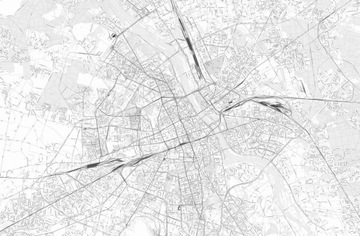 Fototapeta do sypialni Warszawa Mapa 175x115 cm
