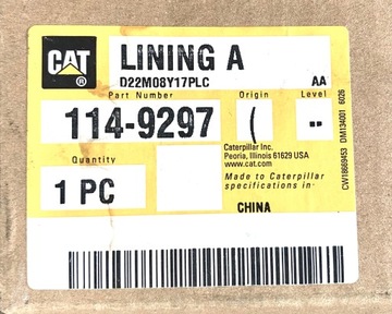 Caterpillar CAT 114-9297 1149297 okładzina wozidło
