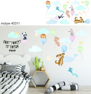 детские наклейки кролики BALLOONS 200