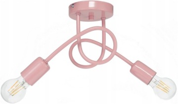 Lampa Dziecięca Różowa Pastelowa Sufitowa Róż Dla Dzieci Plafon Loft Led