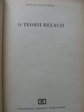 O TEORII RELACJI Moszner BM 27