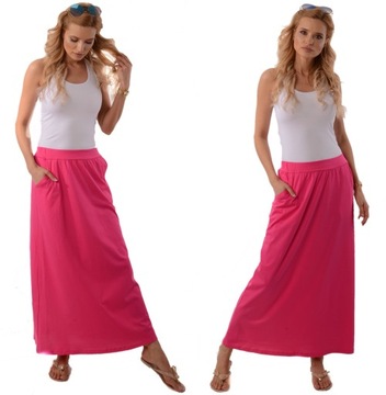 ДЛИННАЯ ЮБКА МАКСИ С КАРМАНАМИ, прямая - ЦВЕТА