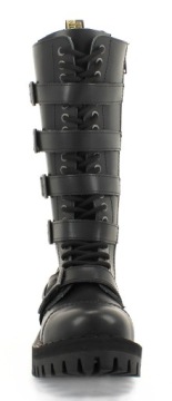 ЧЕРНЫЕ СТАЛЬНЫЕ БОТИНКИ С ПОЛОСАМИ НА 20 ОТВЕРСТИЙ MONSTER 38