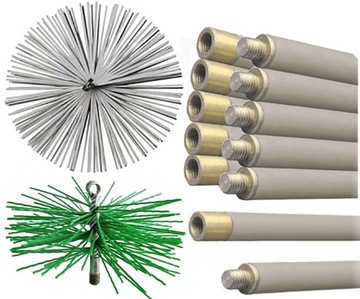 Zestaw czyszczenia komina OD DOŁU 12,6m 175-200mm