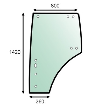 Szyba drzwi Lewa Pronar 5130 5135 5112 5122