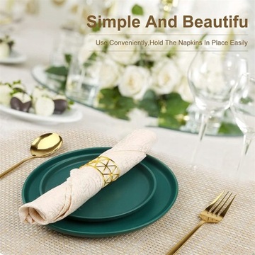 КОЛЬЦА ДЛЯ САЛФЕТОК ЗОЛОТЫЕ КОЛЬЦА 12 шт.