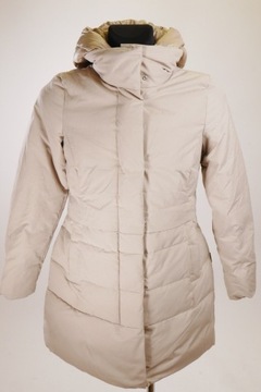 WOOLRICH Women's Light Beige Hooded Luxe Puffy Prescott Down Parka Jacket S