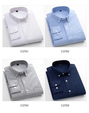 Oxford Shirts for Men 100% Cotton Solid Color Man