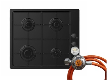 Газовая варочная панель черного цвета CANDY CHW6LBB, нержавеющая сталь