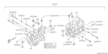Shortblock blok silnika SUBARU H6 Tribeca