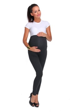 LEGGINSY CIĄŻA DŁUGIE PANEL BAWEŁNIANE GETRY S