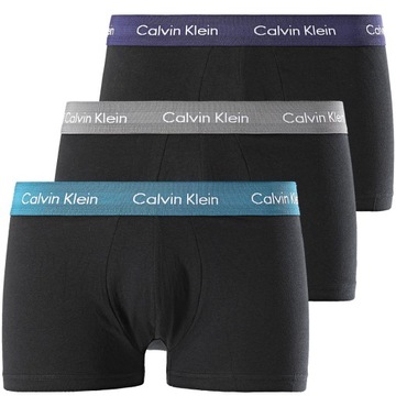 CALVIN KLEIN BOKSERKI MĘSKIE COTTON CZARNE ORYGINALNE 3PACK ZESTAW ROZM.M